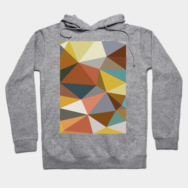 Neutral Tones Multicolor Modern Triangle Pattern Hoodie by love-fi